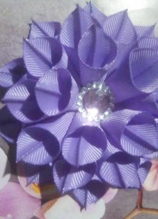 Бант об'ємний із репса, бузковий