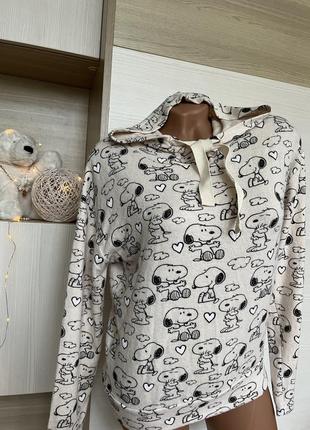 Реглан с капюшоном домашний пижама теплая s-m1 фото