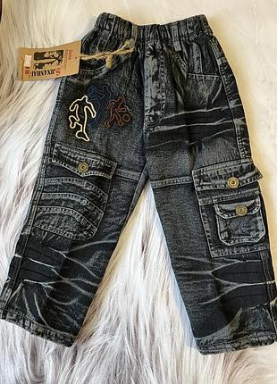 Теплі джинси на хлопчика 3-4 роки