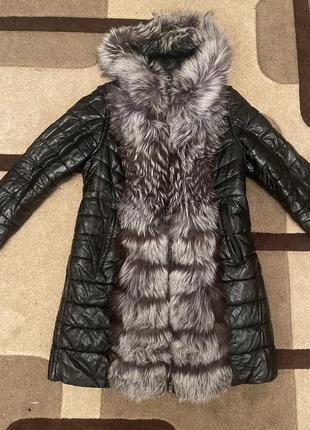 Куртка трансформер,зимнее пальто,парка,длинная жилетка с чернобуркой,кожаная зимняя куртка с капюшоном1 фото