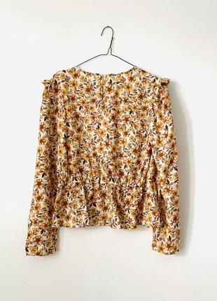 Блуза из вискозы с цветочным принтом tu1 фото