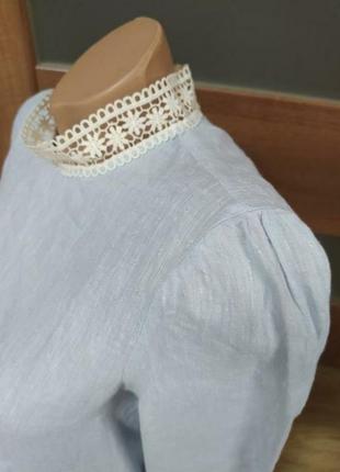 Отличная льняная рубашка блузка женская zara3 фото