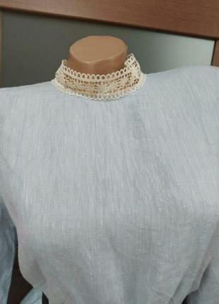 Отличная льняная рубашка блузка женская zara5 фото