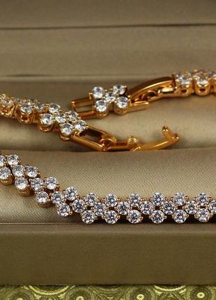 Браслет xuping jewelry елочка 19 см 5 мм золотистый