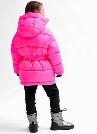 Пуховая куртка для девочек ярко-розовая &lt;unk&gt; 745605 фото