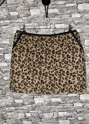 Юбка, леопардовая юбка, юбка в леопардовый принт