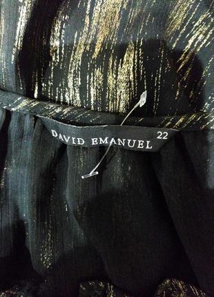 467.вишукана блуза у чорно-золотому кольорі англійського бренду david emanuel6 фото