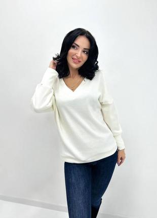 Женский пуловер из ангоры, норма и батал1 фото