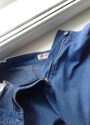 Спідниця джинсова 4-хклинка міді довжини bonmarche батал7 фото