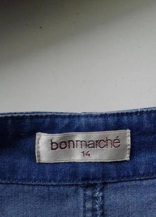 Юбка джинсовая 4-хклинка миди длины bonmarche батал8 фото