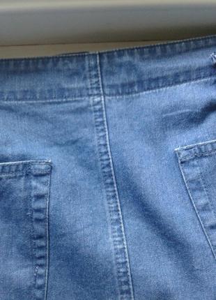 Спідниця джинсова 4-хклинка міді довжини bonmarche батал6 фото