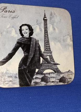 Париж франция подставка под горячее миниатюрная картина