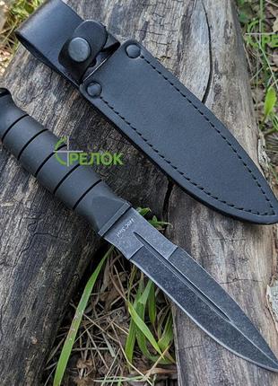 Нож нескладной gw 2791 ubq с кожаными ножнами