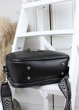 Женская классическая маленькая сумочка черная4 фото