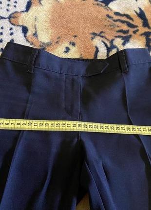 Шкільні штани зі стрілками розкльошені знизу темносині marks&amp;spencer3 фото