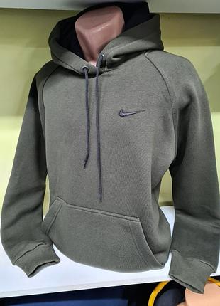 Худи толстовка найк зима с начёсом трехнитка, тёплая худи толстовка с капюшоном найк,...