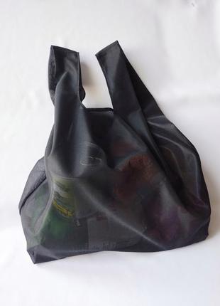 Еко торбинка для покупок, багаторазовий пакет майка з тканини3 фото