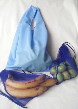 Еко торбинка для покупок, багаторазовий пакет майка з тканини8 фото