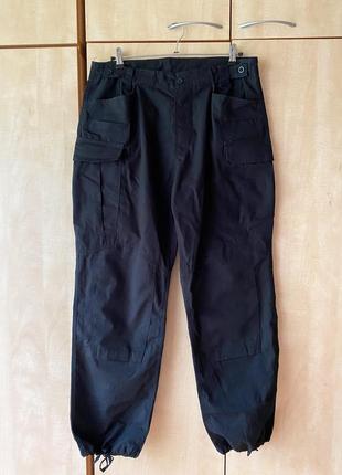 Плотные, чёрные мужские карго штаны sarma, размер l1 фото
