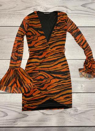 Сукня плаття сітка леопард тренд y2k1 фото