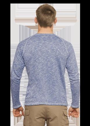 Свитшот мужской теплый пуловер для повседневной носки brotherhood t.or синий меланж ku-225 фото