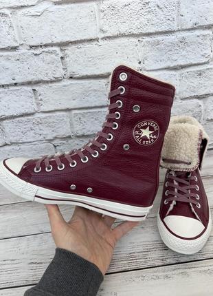 Кеды converse chuck taylor all star оригинал кожа зимние 39р.24.5см.5 фото