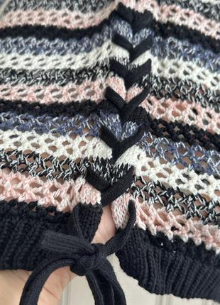 ❤️❤️❤️ красивый удлиненный свитер, полувер, джемпер, лонгслив крупной вязки. большой размер.5 фото