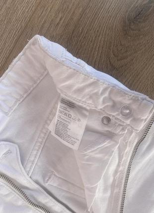 Трендовая белая джинсовая юбка карандаш на высокой посадке3 фото