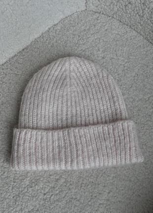 Жіноча шапка рожево-персикового кольору акрил в'язання accessories