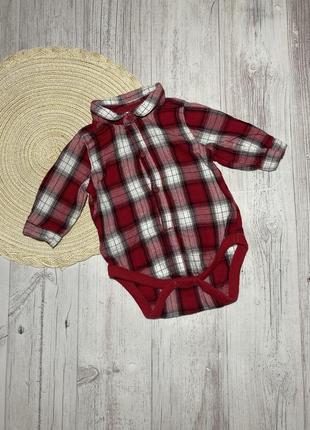 Боди рубашка 0-3 мес