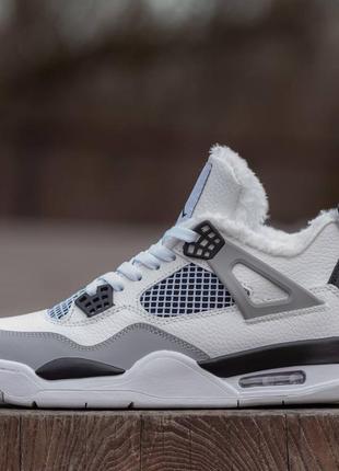 Кроссовки женские зимние джордан 4 nike air jordan 4 fur (36рр - 46рр) женкие зимние кроссовки джордан 4, кроссовки зимние с мехом