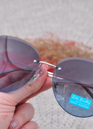 Фирменные безоправные градиентные солнцезащитные очки rita bradley polarized окуляри4 фото