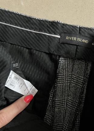 Мужские брюки слим в клетку slim fim от river island r325 фото