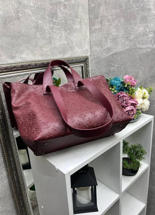 Женская сумка практичная бордо сумочка4 фото