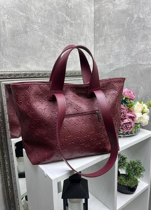 Женская сумка практичная бордо сумочка2 фото