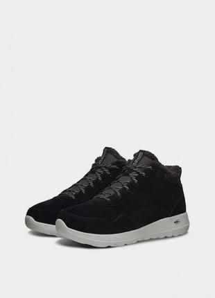 Теплі чоловічі черевики кросівки skechers go walk max blk