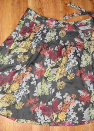 Летняя юбка с цветочным принтом.3 фото