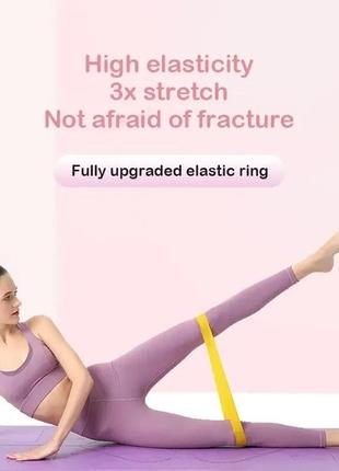 Современные фитнес резинки комплект из 5 штук резинок для фитнесса