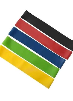 Современные фитнес резинки комплект из 5 штук резинок для фитнесса