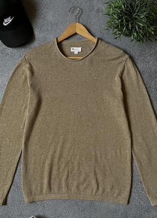 Мужской бежевый льняной свитер джемпер gap оригинал размер s2 фото