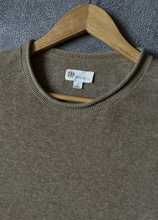 Мужской бежевый льняной свитер джемпер gap оригинал размер s5 фото