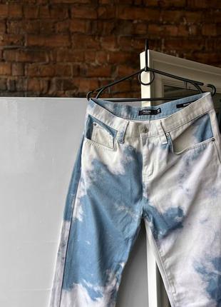 Jaded london men’s tie-dye denim jeans blue/white skate fit джинси2 фото