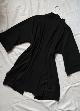 Новинка! теплый черный халат, халат кимоно, домашний теплый халат3 фото