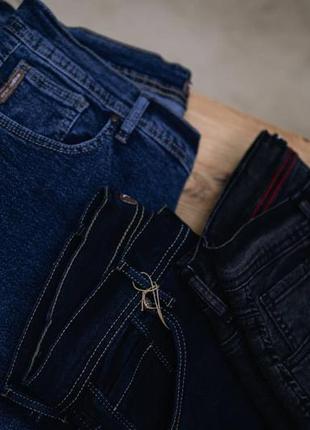 Мужские джинсы темно синие/графит/синие 32-40, турция4 фото