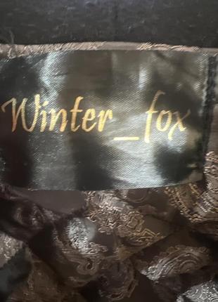 Пальто кашемир с меховым капюшоном winter-fox4 фото