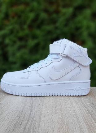 Кроссовки зимние мех nike air force4 фото