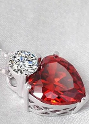 Цепочка с кулоном, покрытые серебром код 852