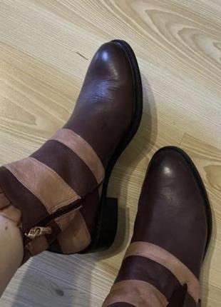 Кожаные осенние ботинки на молнии на низком ходу 41 р tamaris7 фото