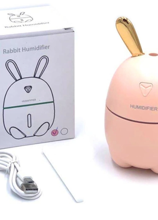 Зволожувач повітря та нічник 2в1 humidifiers rabbit з фільтром для води