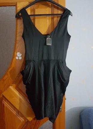 Платье miss selfridge черное нарядное р 102 фото